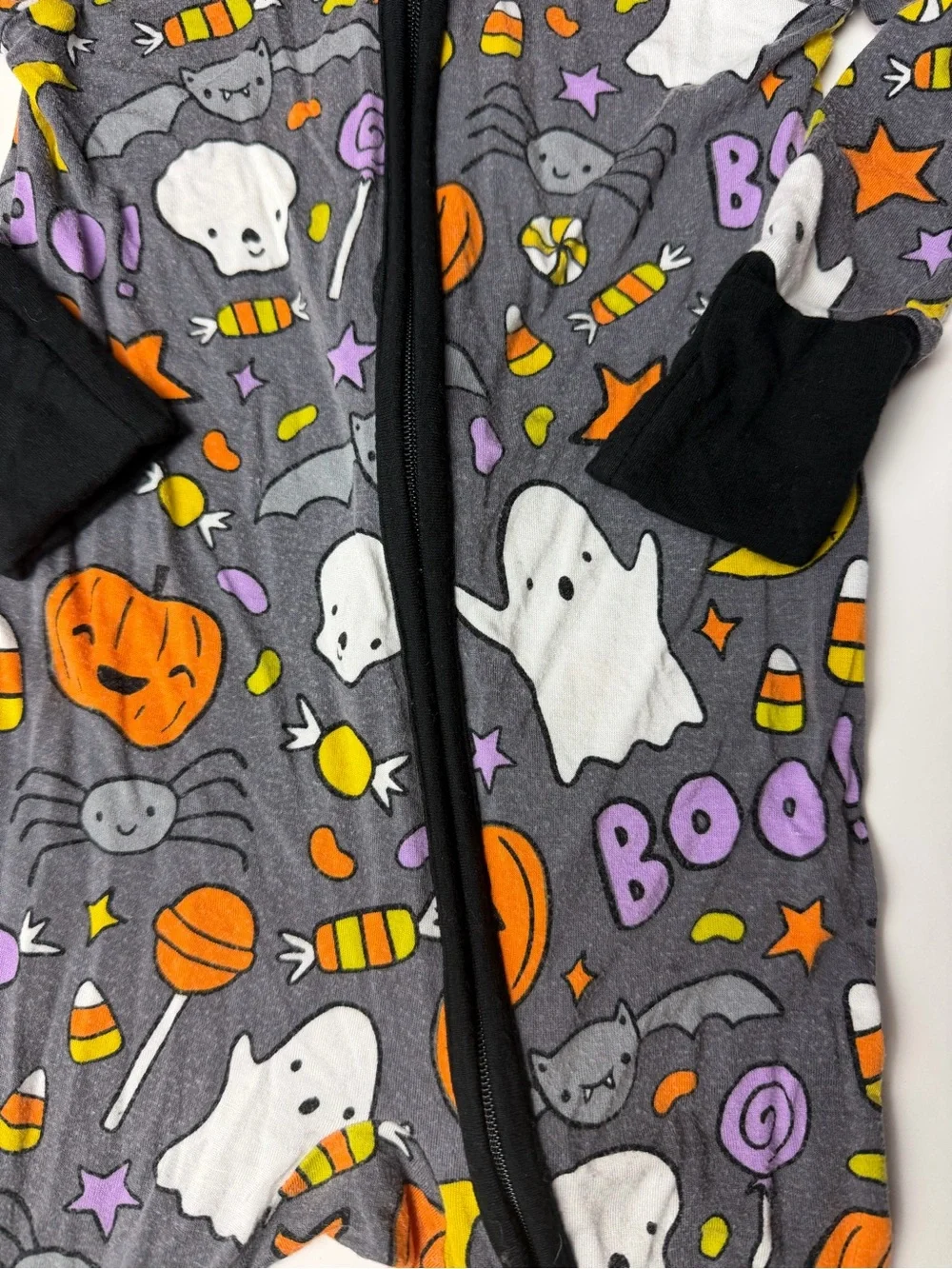 Little Sleepies Halloween Bamboo Zippy Romper 6-12M Ghost Pumpkin